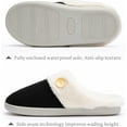 thumbnail image 2 of Womens Slipper Warm Comfy Memory Foam House Slippers Knitted Shoes Faux Fur Lined Anti-Skid Rubber Sole Bedroom Cozy Indoor Outdoor Slippers, 2 of 13