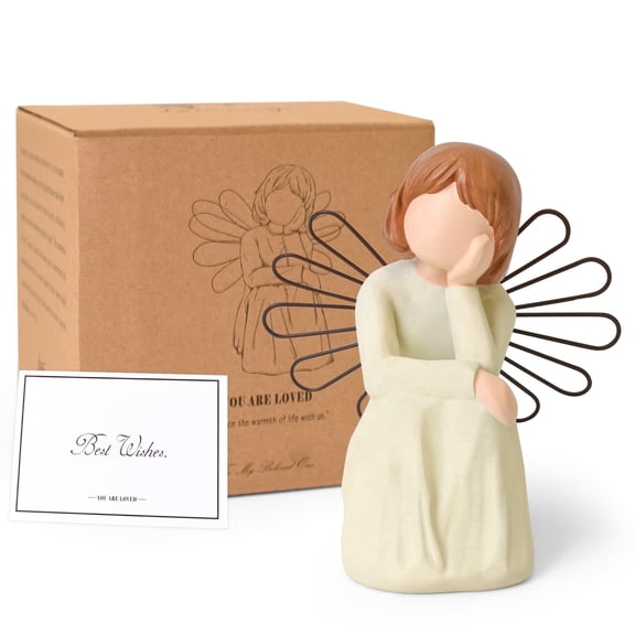 Comfort Angel Figurine, Sympathy & Memorial Gift for Loss, Spiritual Gifts Thinking of You, Resin Tabletop Home Decor for Mother’s Day, Housewarming