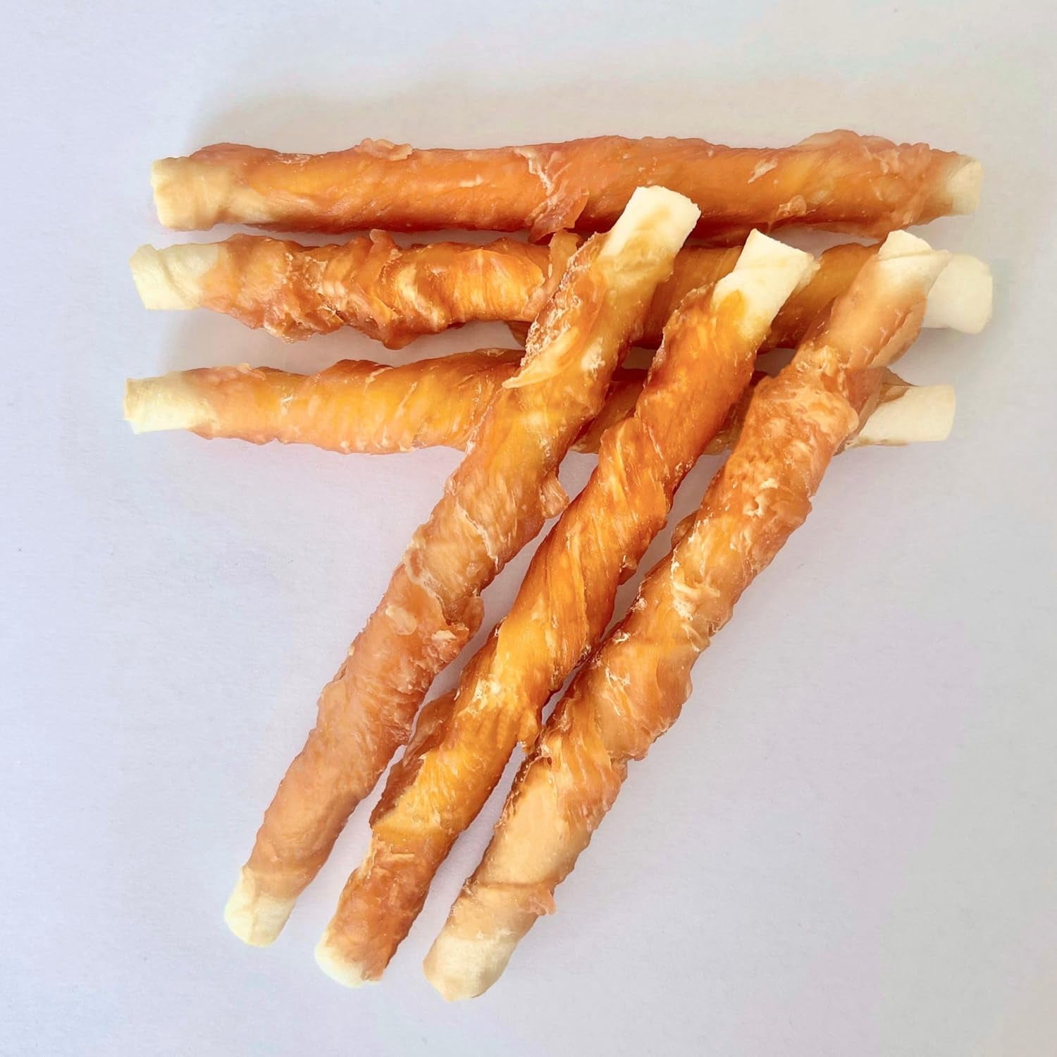 Hubert Pet Premium Chicken Wrapped Rawhide Twists Natural Dog Treats, Grain Free, Low Ingredient, USA Tested - 2 lbs Resealable Value Pack