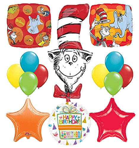 Seuss The CAT in the HAT Super Shape Mylar Foil Balloon. 42”Dr 