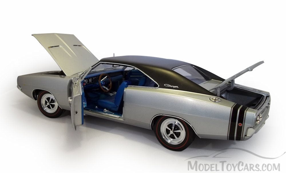 1968 Dodge Charger, Silver - Auto World ERTL AMM1033 - 1/18 scale Diecast  Model Toy Car - Walmart.com