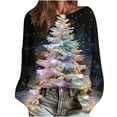 thumbnail image 2 of Neewe Sweatshirts for Women Crewneck Christmas Long Sleeve Loose Fit Knitting Cotton Tops Fashion 2025, 2 of 5