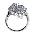 thumbnail image 3 of Carillon Cocktail 925 Sterling Silver Marquise 2.27 Ctw Precious Tanzanite Women Wedding Ring Size US- 7.5, 3 of 7