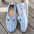 thumbnail image 5 of oqasdz Women Casual Shoes Mesh Breathable Floral Emborider Slip On Soft Sole Sneakers Round Toe Non Slip Comfortable Walking Shoes Outdoor Summer, 5 of 6