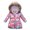 Hot Pink, variant on Curuila Kids Girls Boys Coats Zipper Long Sleeve Cartoon Print Outwear Thick Hooded Long Jacket Pink Size 2-3 Years