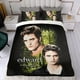 thumbnail image 4 of Crepúsculo Conjunto de sábanas temático, trío de piezas, cómodo y amigable con la piel, diseño único, regalo de decoración para el hogar para familiares, amigos y fans,140cm *210cm, 4 of 6