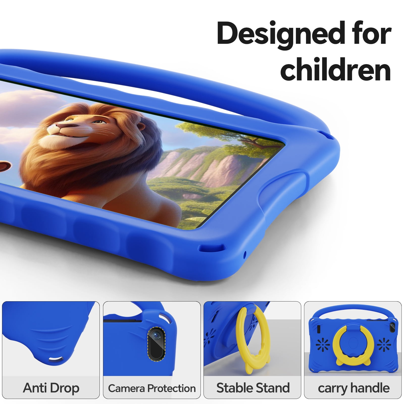 Digiland 7 inch Kids Tablet, 4GB Ram 32GB Rom Android Kids Tablet with Parental Control, Eye Protection Screen for Kids 4-12, Portable Handheld Children Tablet (Blue)
