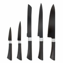 Beille 5pc Black Stainless Steel Knife Set Kitchen Utensils Home Goods