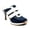 Blue and White, variant on Women's Slip On Breathable Mesh Sneaker Mules Sport Style Stiletto High Heels Comfotable Casual Slide Pumps Shoes for Daily Outfit Street Style Size 5 White
