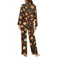 thumbnail image 6 of DISNIMO Pumpkin Print Womens Pajama Set Button Down 2 Piece Pj Lounge Sets Long Sleeve V Neck Sleepwear with Long Pants Thanksgiving Day Oversized Loungewear Nightwear, XS, 6 of 7