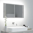 thumbnail image 4 of vidaXL LED Bathroom Mirror Cabinet Sonoma Oak 31.5"x4.7"x17.7" Acrylic, 4 of 16