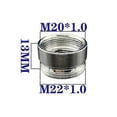 thumbnail image 1 of Robinet Fileté en Acier Inoxydable M22 à M20 Robinet d'Eau Femelle M20, 1 of 5