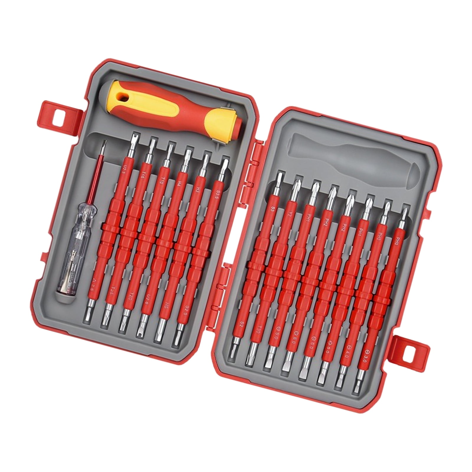 Essential 29Piece Tip Screwdriver Set, Insulated for Electrical Work Tool for Home and Industry