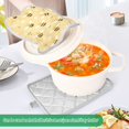 thumbnail image 3 of Yayeee Pot Holders Kitchen Heat Resistant with Pockets 7"x9.8" Cotton Oven Cooking Hot Pads, Cute Bee Pattern, 3 of 7