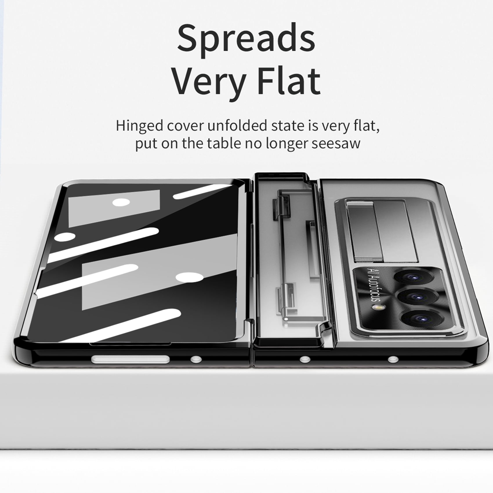 for Samsung Galaxy Z Fold 7 Case, Luxury Plating Shockproof Drop Protection Phone Case for Samsung Galaxy Z Fold 7 5G, Black