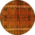 thumbnail image 1 of Ahgly Company Indoor Round Persian Yellow Traditional Area Rugs, 7' Round, 1 of 4