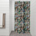 thumbnail image 2 of Multicolor Bigfoot and Sticker Pattern Shower Curtain 36"x72" ,Bathroom Decorative Shower Curtains Set with 12 Hooks,Modern Waterproof Washable Shower Curtain, 2 of 6