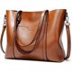 thumbnail image 1 of Womens Leather Purses and Handbags Top Handle Satchel Bags Tote Bags Tote Purses for Women(Brown ), 1 of 4