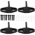 thumbnail image 1 of Guía de piso resistente Guía de piso Guía de piso de pared Guía de piso ajustable con tornillos Adecuado para puerta de gabinete Puerta de madera Puerta de granero 4 piezas Negro, 1 of 5