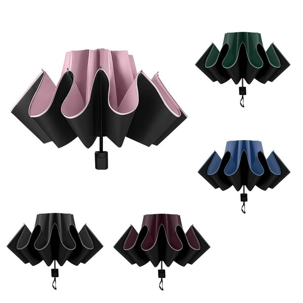 Parsol de viaje compacto - Sombrilla UPF 50+, cortavientos y portátil, plegable para bolso o mochila, eje ligero de aluminio de 0,5 lb
