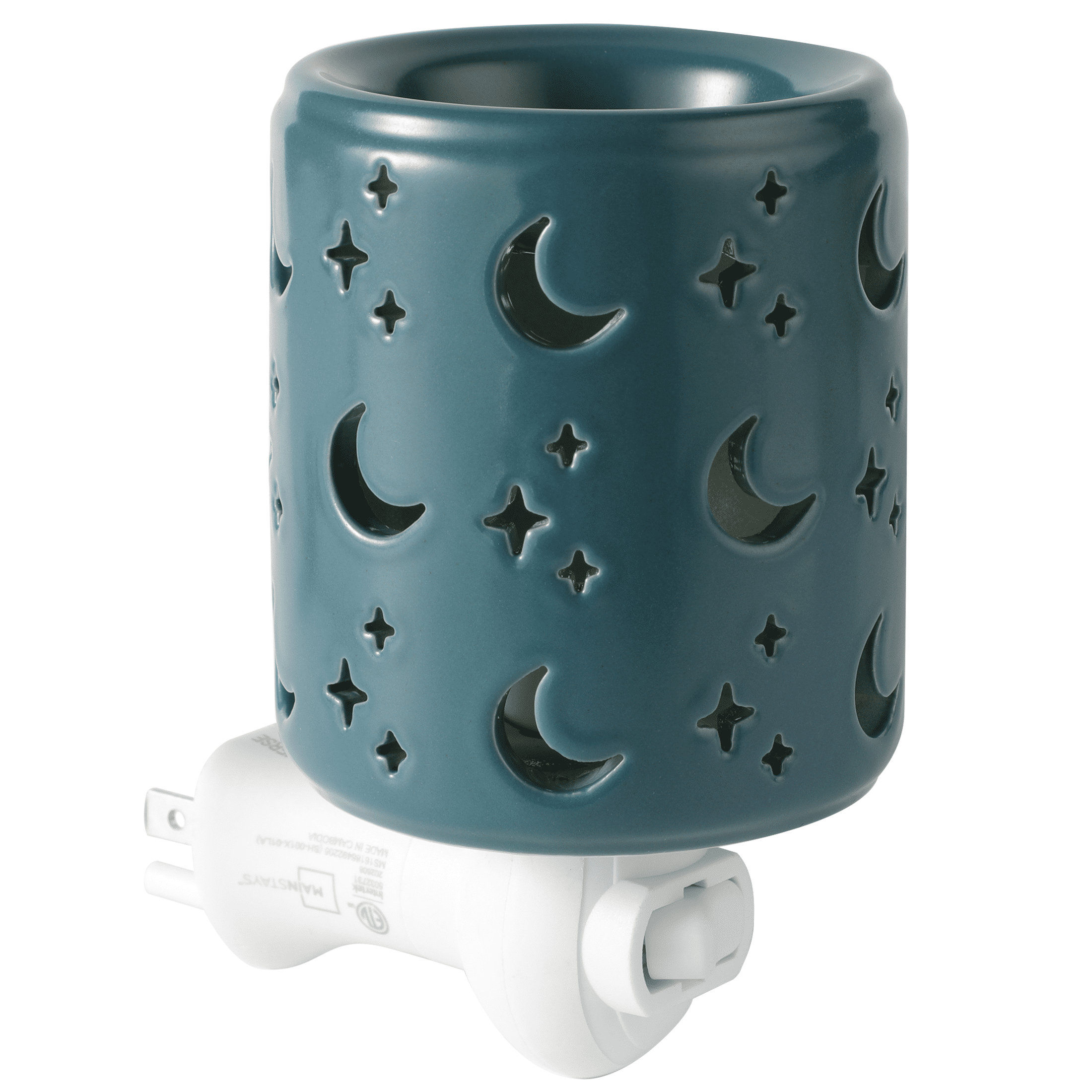 Mainstays Plug-in Wax Melt Warmer with LED Light, Moon & Stars