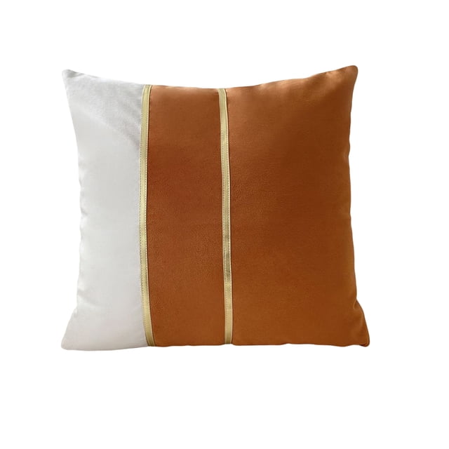 Cateissary Funda de almohada para sofá, funda protectora para cojín, funda de almohada con retazos decorativos, para oficina, hogar, sala de estar, cama, Decoración del hogar Marrón Cateissary HA078702-11