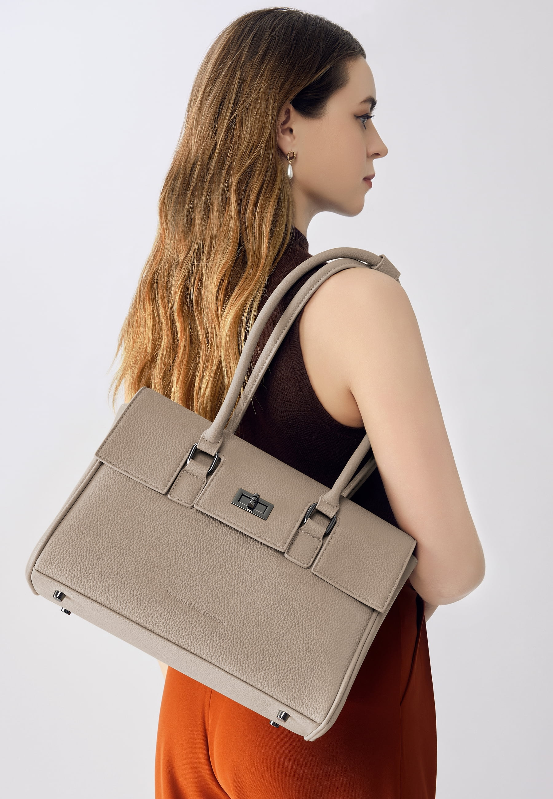 Victoria Hyde Jolene M Women Leather Handbags Briefcase Laptop Top Handle Bags