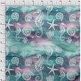 thumbnail image 4 of oneOone Tissu en Coton Flex Bleu Turquoise Tissu pour Robe de Mer Tissu Imprimé au Mètre 40 Pouces de Large, 4 of 4
