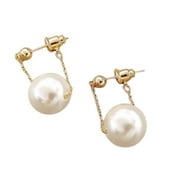 Grandest Birch 1 Pair Piercing Bright Color Women Earrings Alloy Simple Faux Pearl Pendant Wedding Earrings Jewelry Accessory Allo