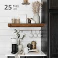 thumbnail image 6 of Rustic Brown Floating Shelves, Set of 2 - Wall Shelves for Bathroom, Kitchen, Bedroom - Heavy Duty Storage Shelves with Farmhouse Decor, 15.7 inch, 6 of 7
