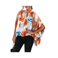 thumbnail image 2 of VISgogo Blusa de verano para mujer, manga de murciélago, camisa informal lisa/estampada con cuello simulado, blusas sueltas para mujer VISgogo moda, 2 of 3