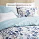 thumbnail image 3 of Regency Heights Juego de Edredón Floral Reversible de Seersucker Tamaño Matrimonial O Queen, Juego de Cama de 3 Piezas con Flores Botánicas Ligeras en Azul Marino y Azul Marino con Fundas de Almohada, 3 of 10