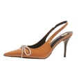 thumbnail image 2 of Aobny Pumps Shoes Women's Shoes Closed Toe Heels Stiletto Heels High Heels Shoe Orange Ankle Strap Soft Toe Pointy Toe Womens Summer Shoes,Size 42, 2 of 9