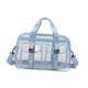 thumbnail image 1 of Bolso tote transparente de PVC con correa ajustable para el hombro, ideal para deportes y viajes de negocios. Azul, 1 of 9