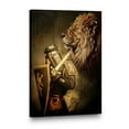 thumbnail image 4 of Lion and Knight Canvas Wall Art – Medieval Warrior with Sword and Lion Symbol, Christian Courage and Strength Home Décor, Inspirational Artwork, Ready to Hang, 4 of 4