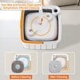 thumbnail image 3 of Mop and Bucket Set, Easy-to-use Spin Mop with Separate Dirty Water System, Deep-Cleaning Mops for Floors, Versatile Mops for Walls (4 Thick Mop Pads), 3 of 8