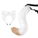 thumbnail image 5 of Diadema con orejas de zorro de imitación Hugo Diadema Unisex Blanco Cola de traje, 5 of 9