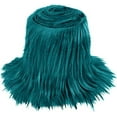 thumbnail image 3 of FabricLA Shaggy Faux Fur Roll - Acrylic Fabric 4" X 60" Inches Rolls Of Fur - Artificial Fur Material - Use Faux Fur Piece For Crafts, DIY, Hobby, Costume Design, Decoration - Dk Turquoise, 3 of 10
