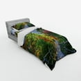 thumbnail image 3 of Ambesonne Nature Bedding Set 4 Pcs, Sakura Garden, Queen, Green Grey, 3 of 3