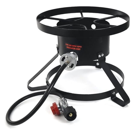 High Pressure Stove Single Burner w/Regulator & Hose Outdoor Propane Portable Camping Cooking Range