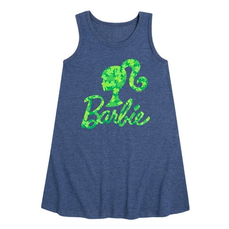 

Barbie - Logo Shamrock Pattern - Toddler and Youth Girls A-line Dress