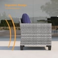 thumbnail image 3 of ACEGOSES Outdoor Patio Wicker Chairs Set of 2, Gray Rattan Seating with Thick Cushions for Lawn or Poolside, Navy Blue, 3 of 6