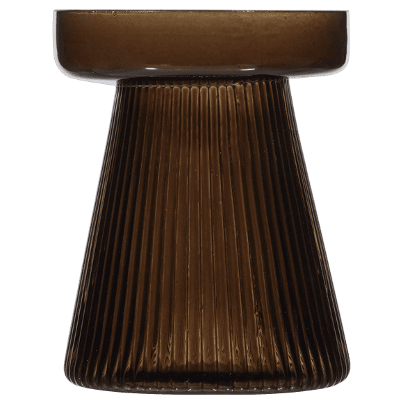 Bouclair Brown Glass Pillar Candle Holder