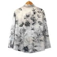 thumbnail image 6 of Endives Womens Cotton Shirts Boho Vintage Printed Fashion Button Down Shirts Casual Tops Long Sleeve Blouse, 6 of 7