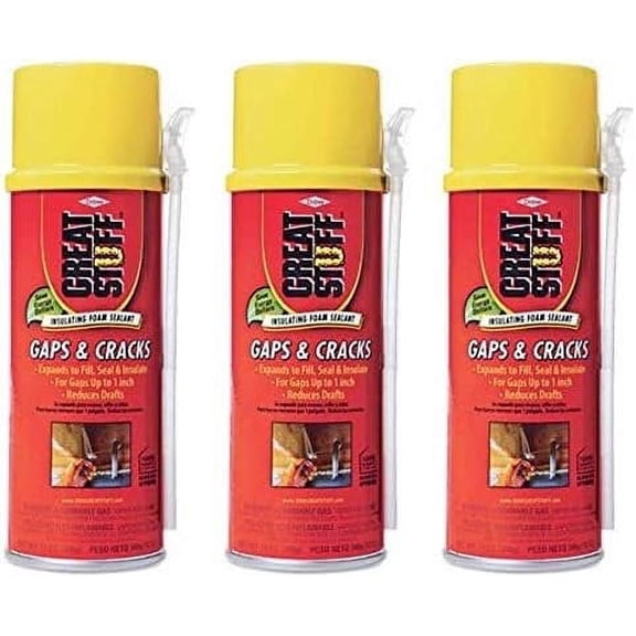 Dow Insulating Foam Sealant 157901 - Insulated, Spray, Indoor/Outdoor - 3 Pack, 12 oz