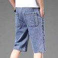 thumbnail image 3 of Mens Denim Shorts Clearance Knee Length Cargo Jean Shorts Casual Straight Leg Half Pants with Pockets Comfortable Vintage Summer Pants, 3 of 4