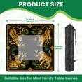 thumbnail image 2 of Mahjong Mat 31.5" x 31.5" Golden Tigers Tropical Leaves Blossoms Black Non-Slip Noise Reduction American Mahjong Tiles Table Cover for Dominoes Poker Card Board Games Gift, 2 of 8