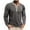 Dark Gray, variant on hoksml Men's Active Shirts Long Sleeved Tees Round Neck Half Button Color Blocked Pocket Casual Blouses Loose Moisture Wicking Workout T Shirts