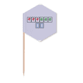 thumbnail image 1 of Junior Three Chiefs Mahjong Tiles Toothpick Flags Cupcake Picks Party Celebration, 1 of 3