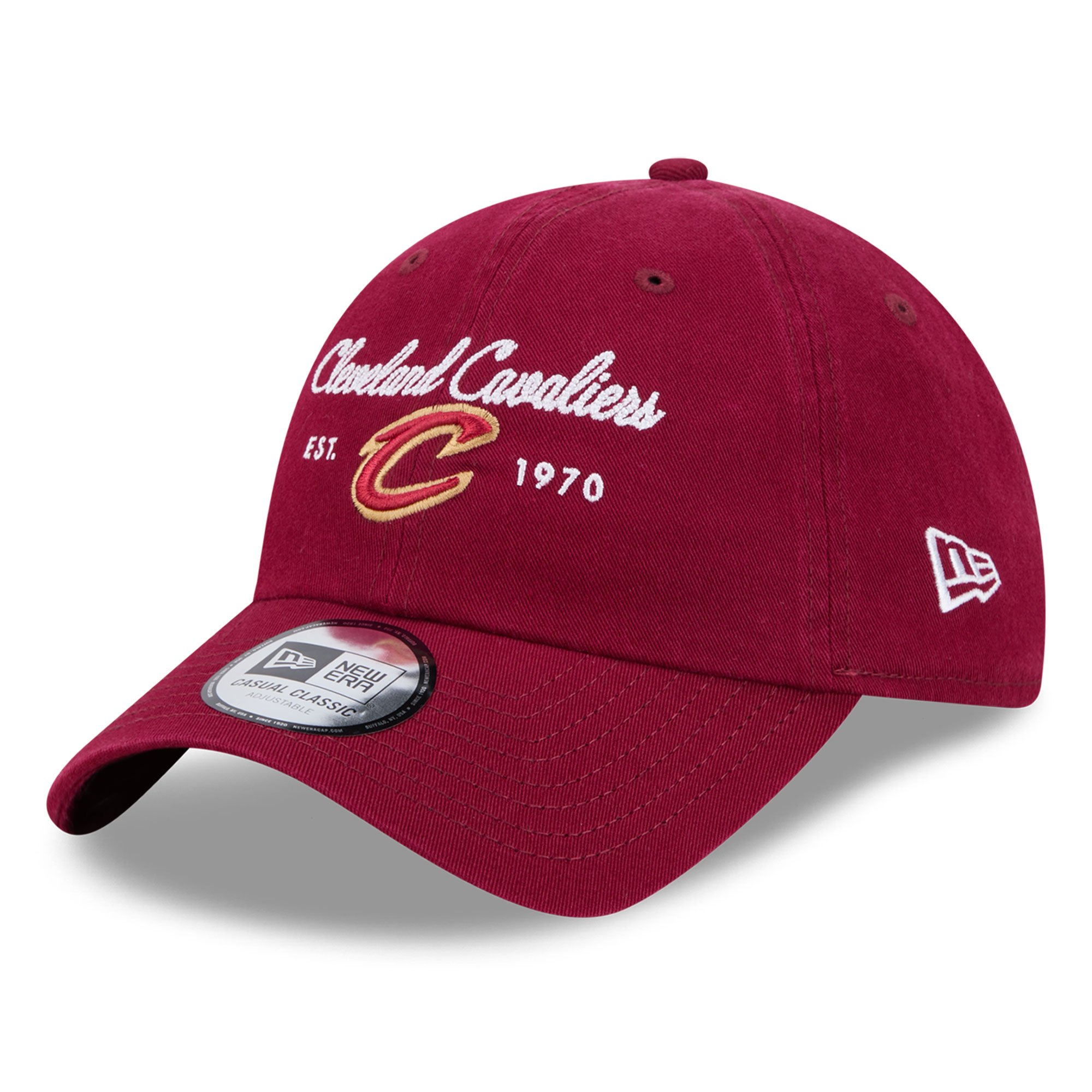 Women's New Era Wine Cleveland Cavaliers Script Casual Classic Adjustable Hat